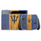 Barbados Flag Dark Wood Nintendo Switch OLED (2021) Skin